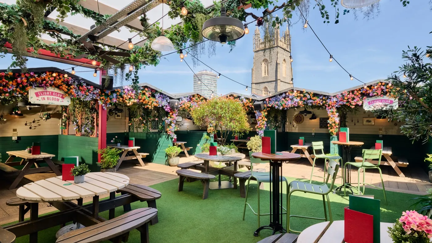 Flight Club Cardiff outdoor terrace
