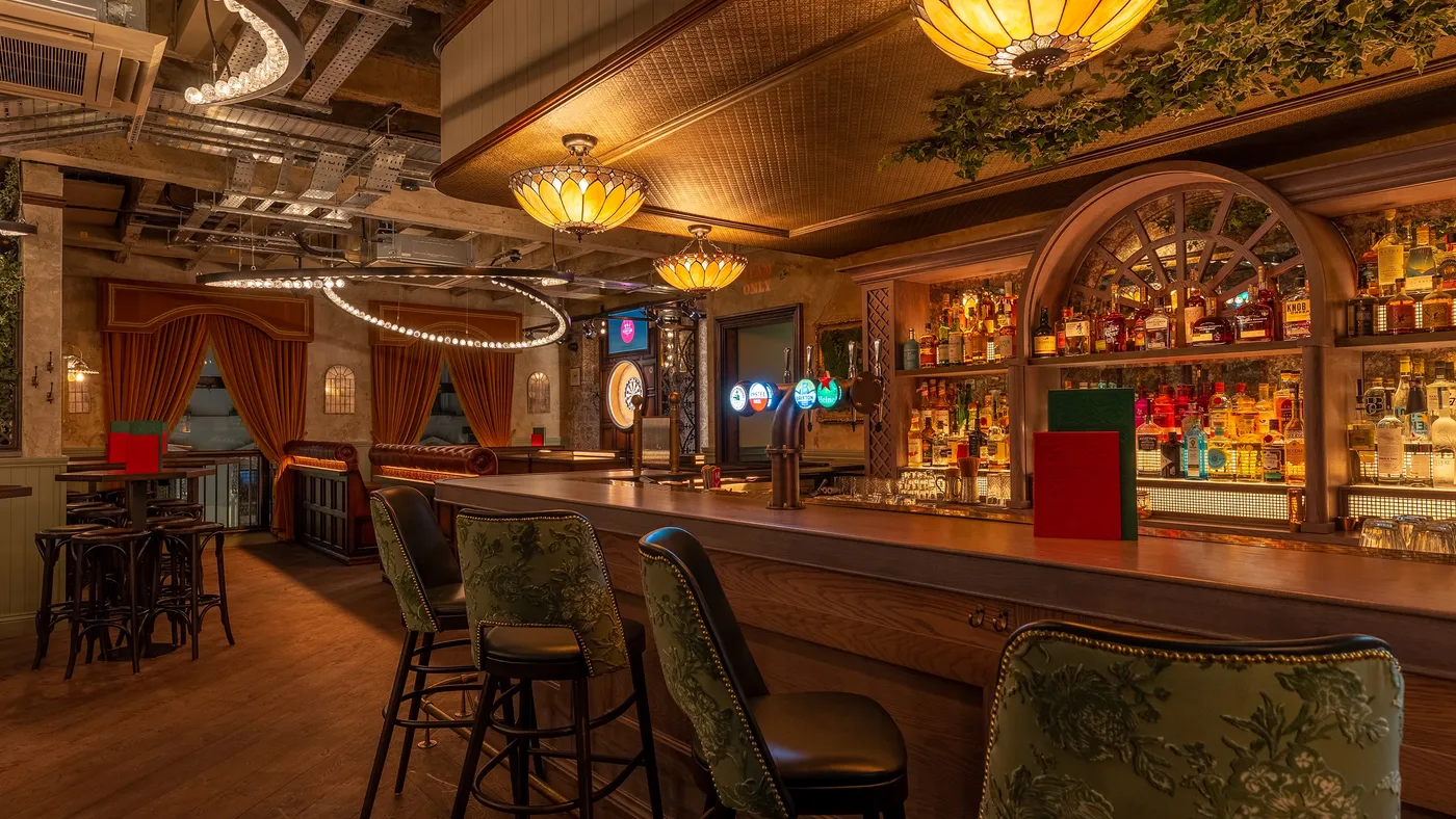 The bar at Flight Club Cardiff