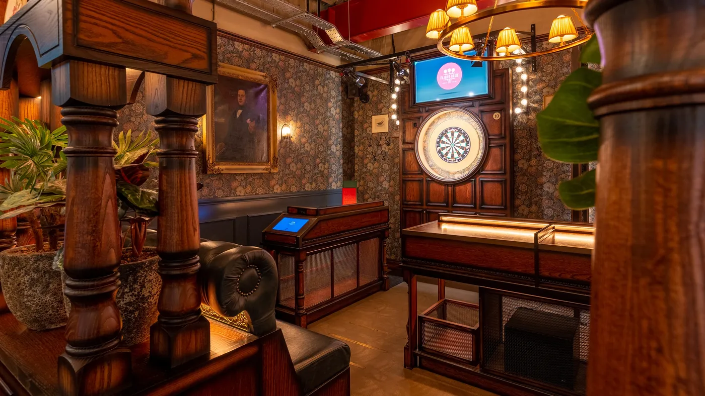 An oche playspace at Flight Club Cardiff