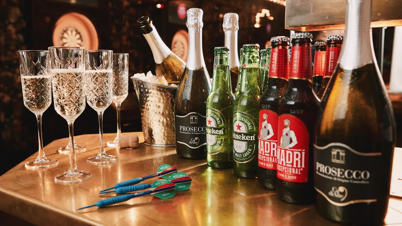 variety of drinks available in a package
