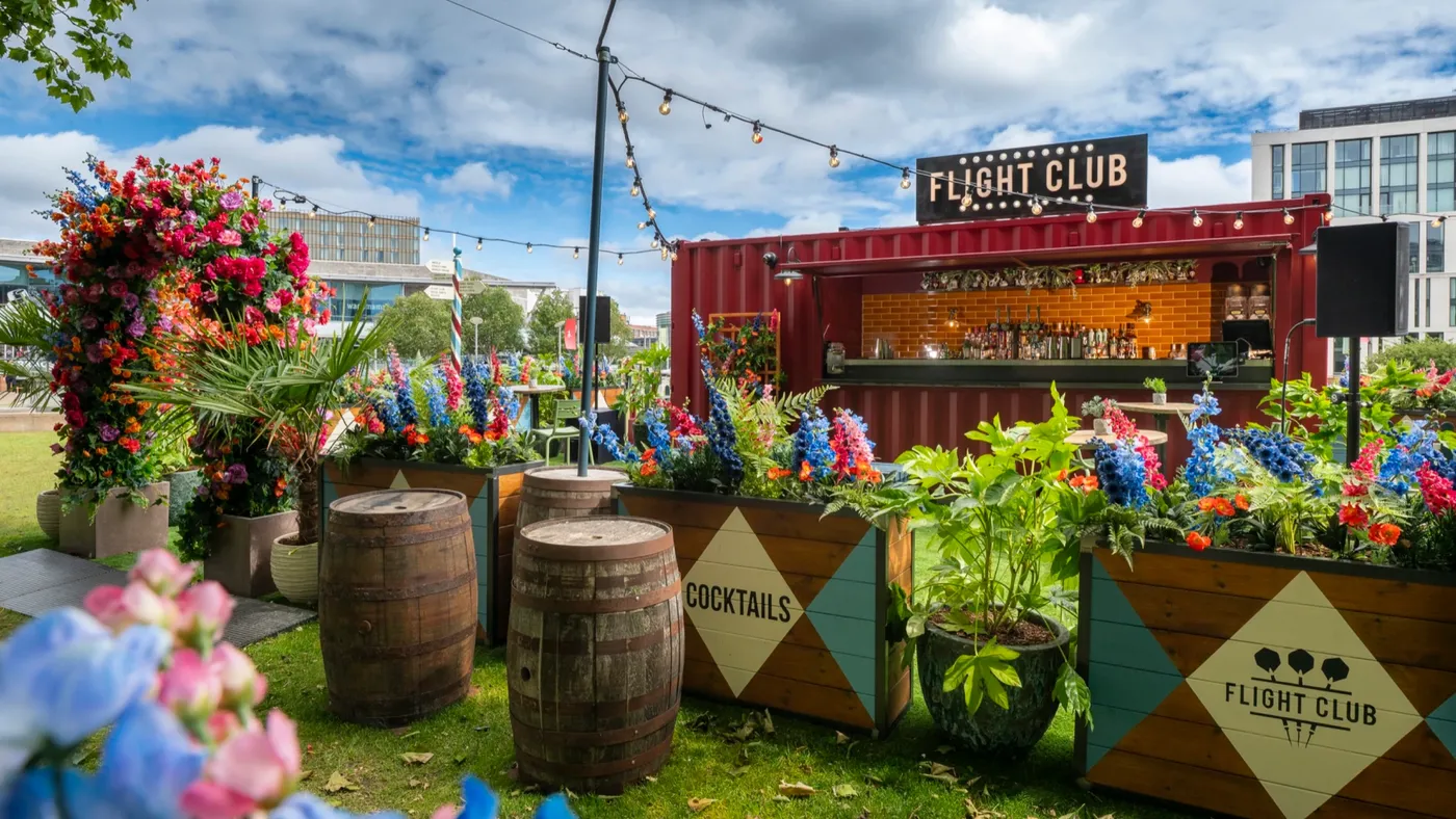 Flight Club Liverpool outdoor terrace