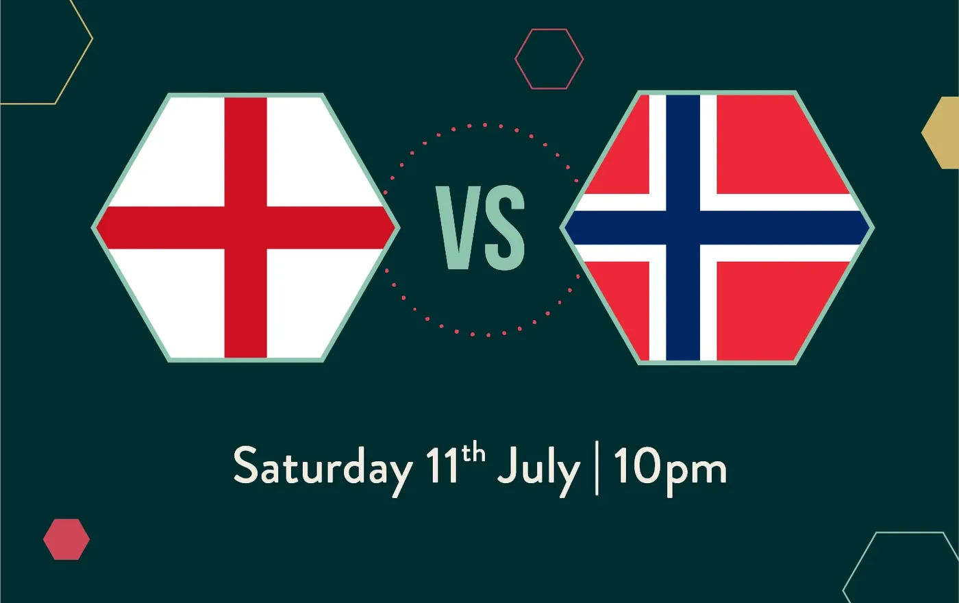 graphic of england vs norway for the world cup match