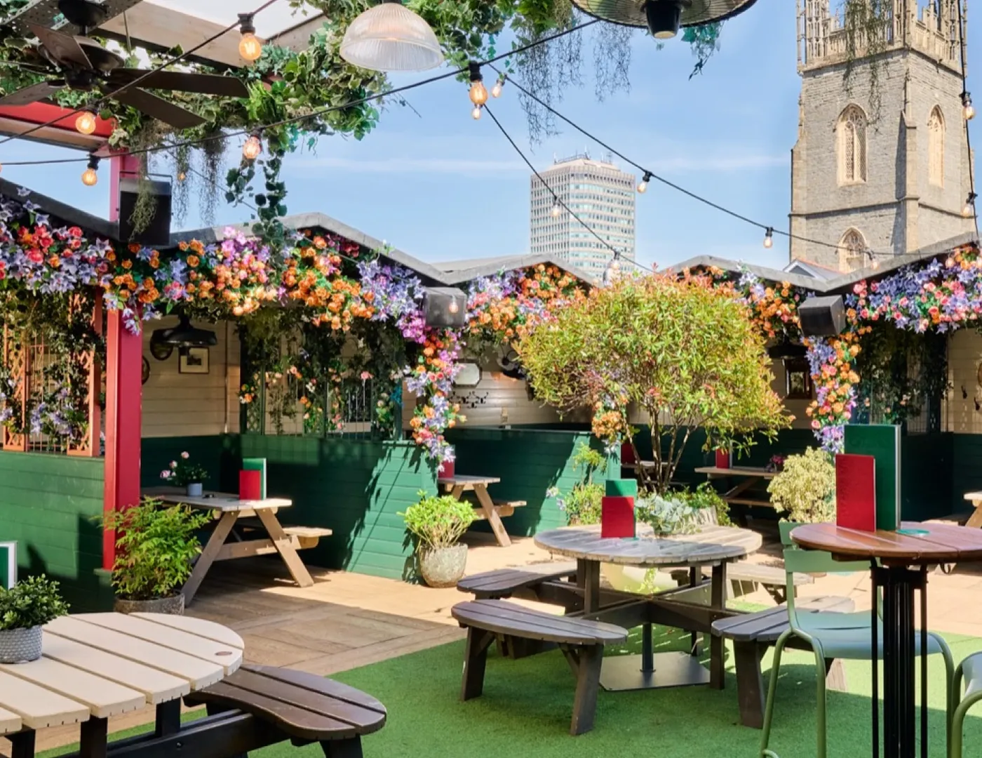 Flight Club Cardiff outdoor terrace