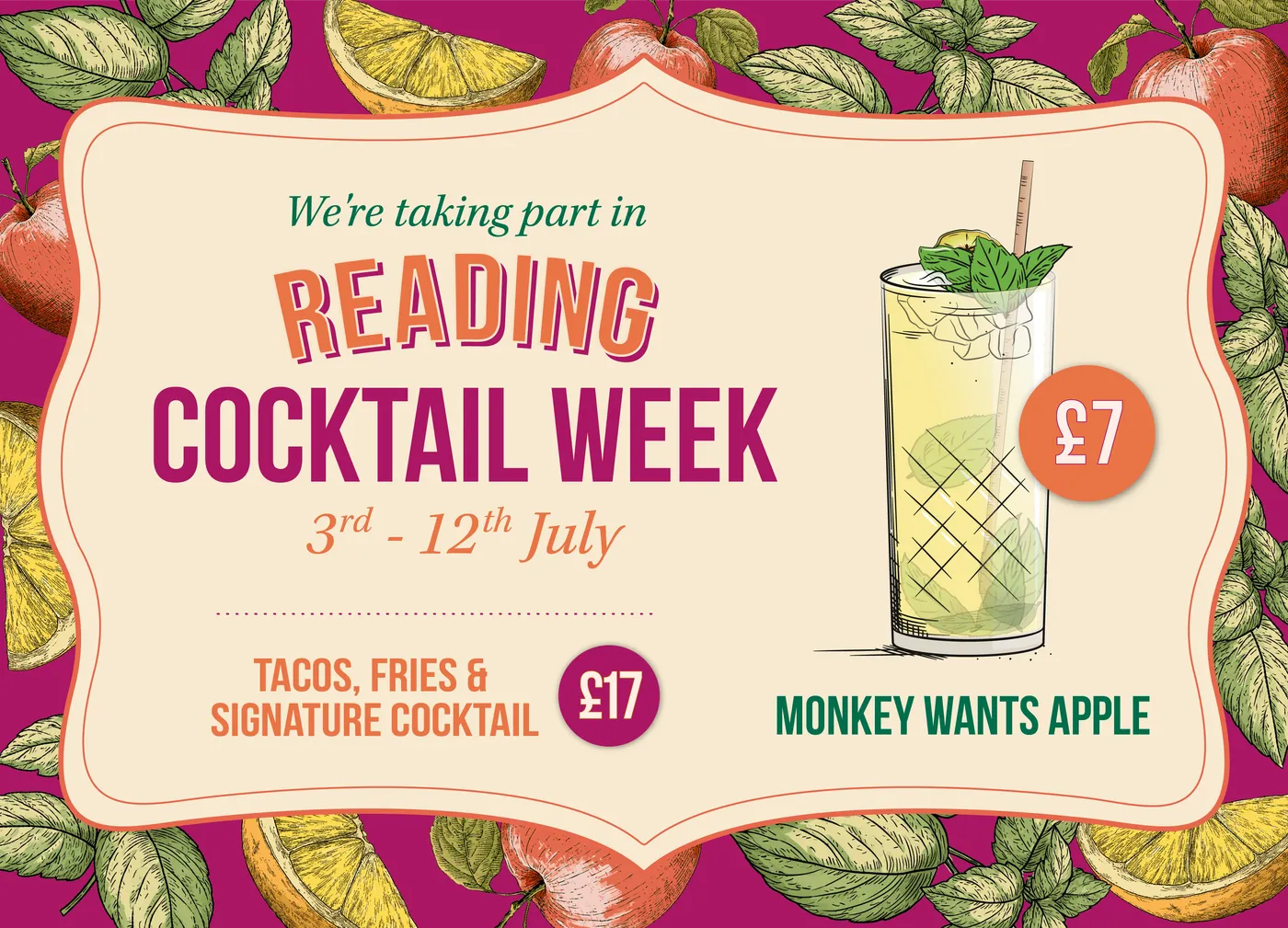 Flight Club Reading in Reading Cocktail Week